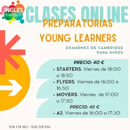 Clases online de preparación para los exámenes Cambridge Young Learners (Starters, Movers y Flyers) en Inglés Divertido Granada.