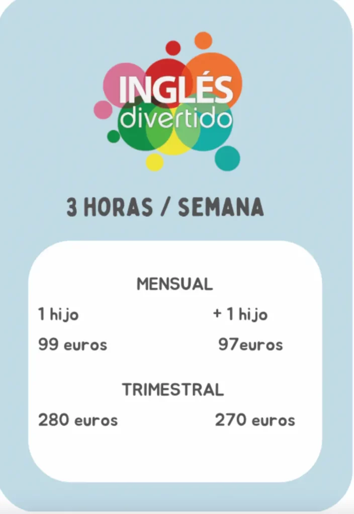 Precios clases de preparación exámenes Cambridge 3 horas semanales en Inglés Divertido Bola de Oro